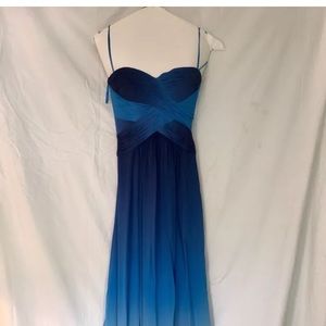 BCBGMAXAZRIA Molly Blue Ombré Gown
